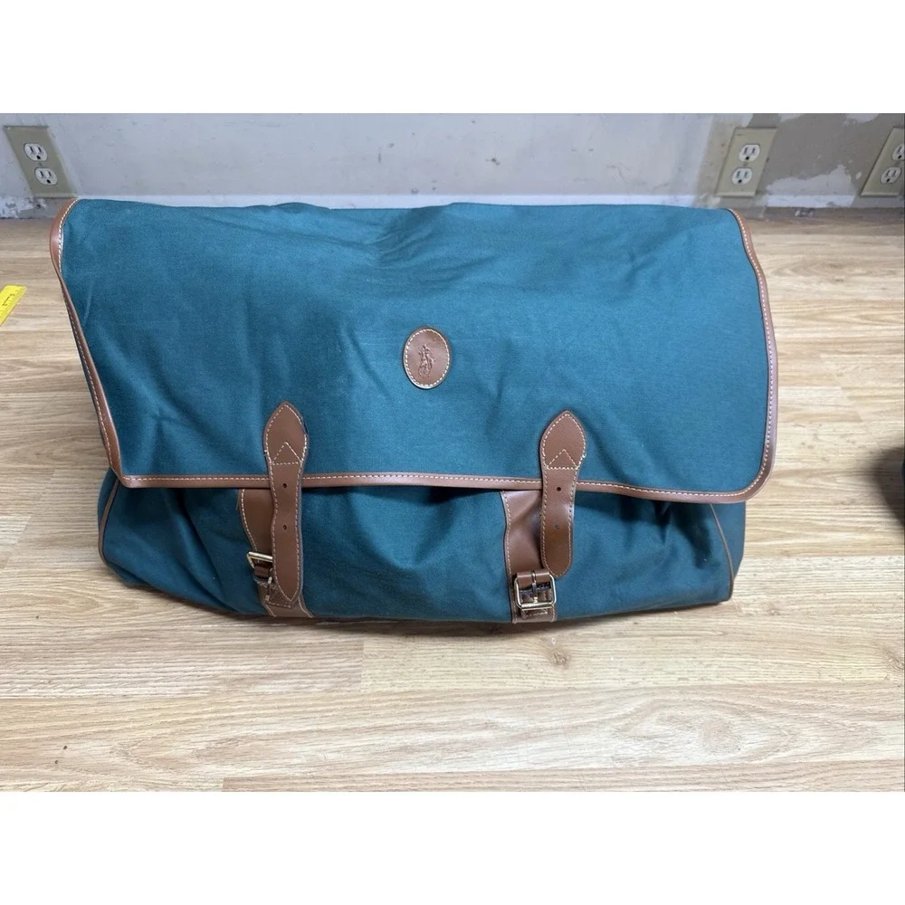 Polo Ralph Lauren Vintage Duffel Bag Weekender Travel Luggage Garment  4 Piece